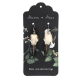 Earrings Crow Skull Resin